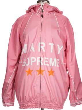 Pink 'Marty Supreme' Graphic Windbreaker Jacket